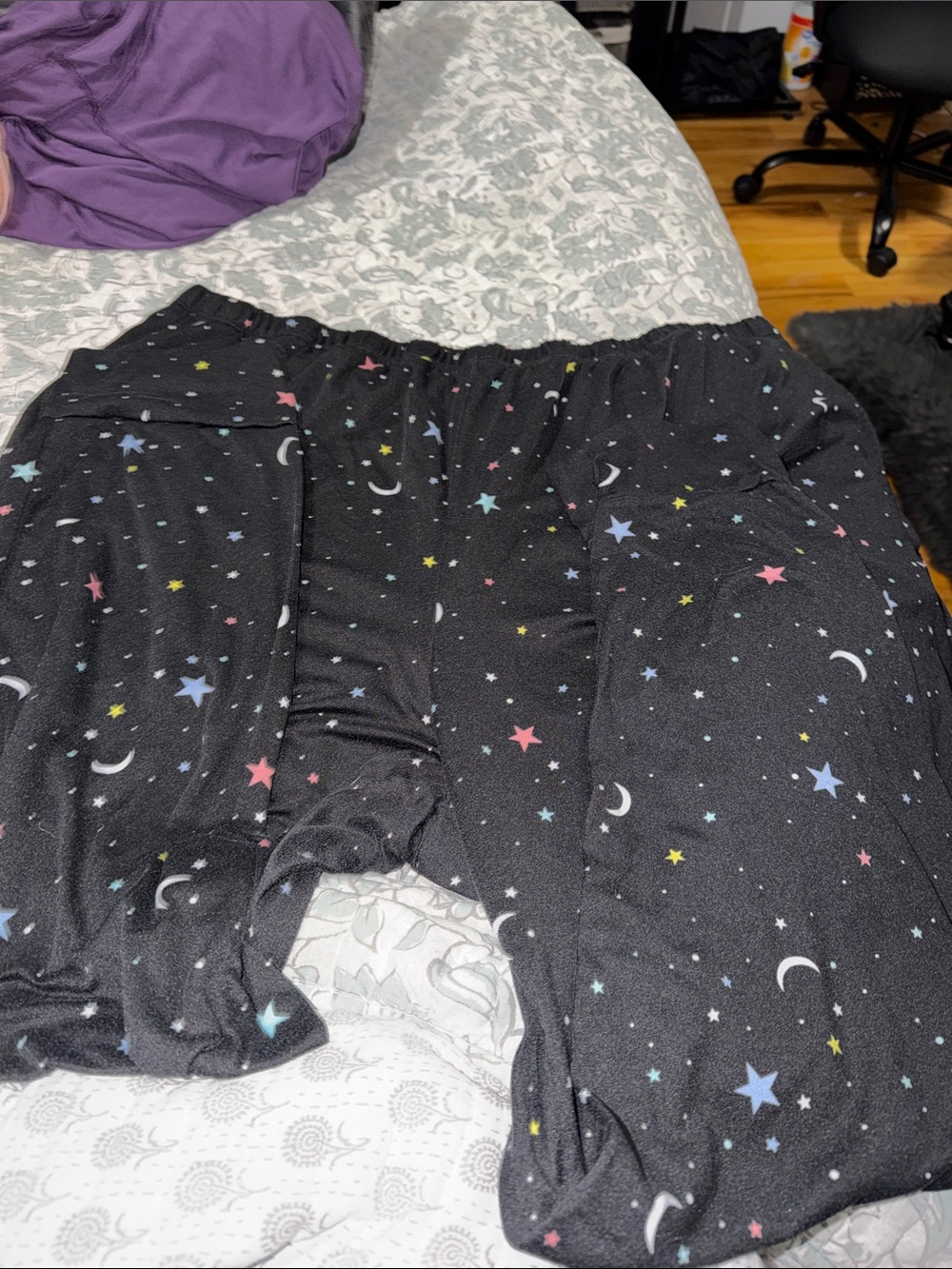Women's Black Star & Moon Pajama Pants - Soft Nighttime Lounge Wear